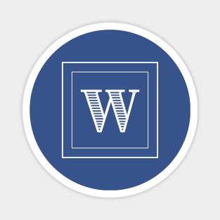 W Monogram Magnet